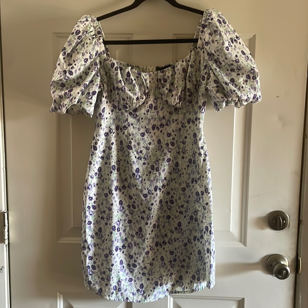 Prettylittlething flower print mini dress